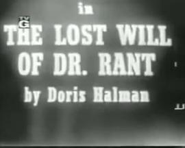 兰特博士失落的遗嘱 The Lost Will of Dr. Rant