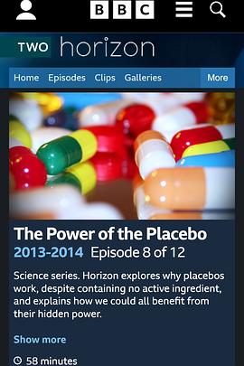 安慰剂的魔力 Horizon: The Power of the Placebo